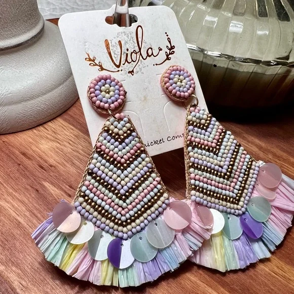 Fun Pastel Piñata Party Earrings - Picture 2 of 8